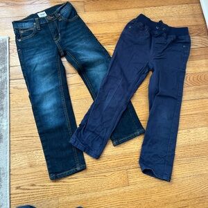 Hanna Andersson & Hudson Boys Jeans Navy Pants Bundle Size 5